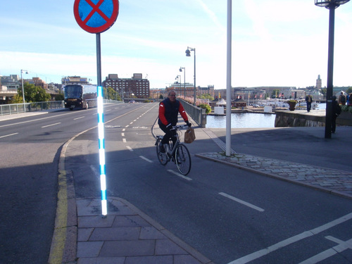 bridge with a major bike lane.